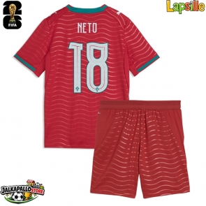 Portugali Pedro Neto #18 Kotipaita Lapsille MM-kisat 2026 Lyhythihainen (+ shortsit)
